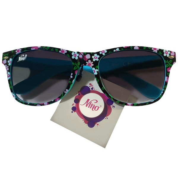 Cat Eye Blue Floral Frame Sunglasses