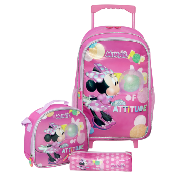 Minnie 3-in-1 Trolley Bag School Set 18"