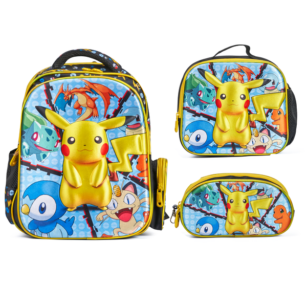 Pokémon 3-in-1 School 3D Backpack Set