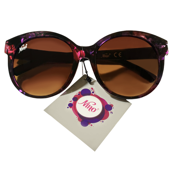 Cat Eye Pink & Purple Floral Frame Sunglasses