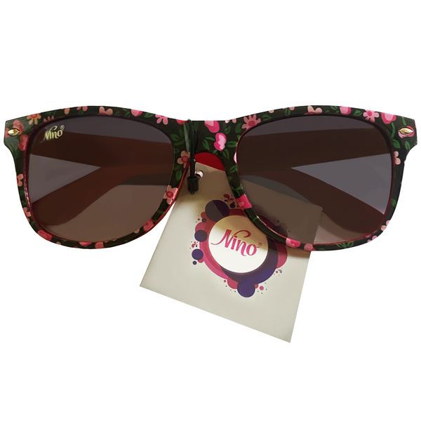 Cat Eye Red Floral Frame Sunglasses