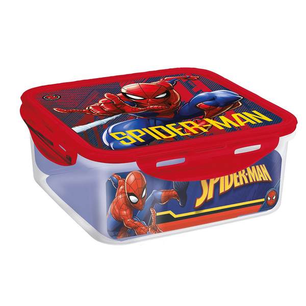 Stor Spiderman Square Hermetic Food Container 750 ML