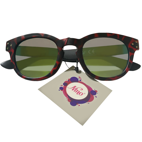 Red Leopard Print Matte Frame Sunglasses