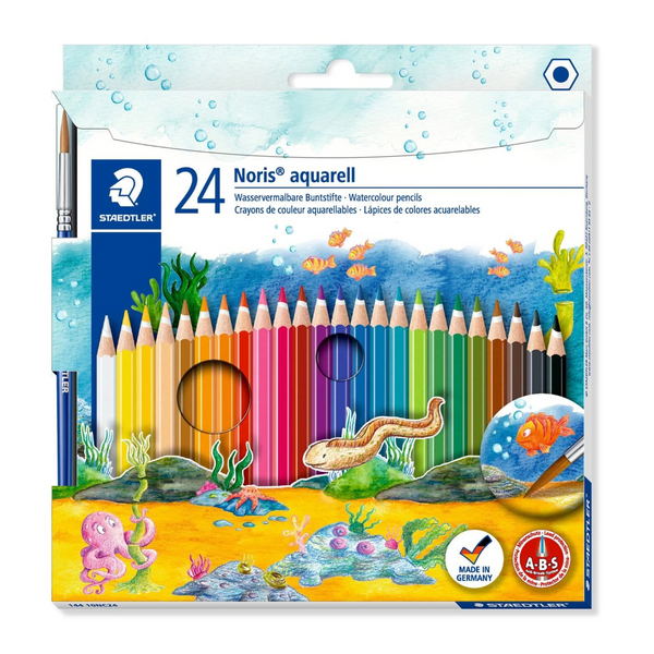 Staedtler Aquarell 24 Watercolor Pencils + Free Paint Brush