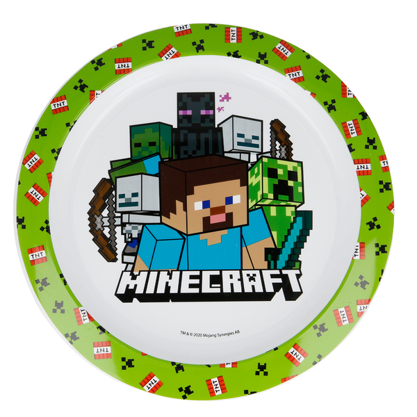 Stor Minecraft Kids Microwave-Safe Plate