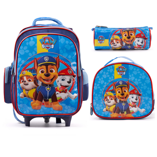 Paw Patrol 3-in-1 Boys' School Trolley Bag Set