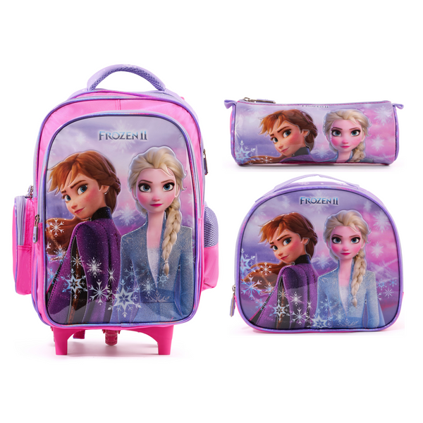 Frozen 3-in-1 Girls' School Trolley Bag Set