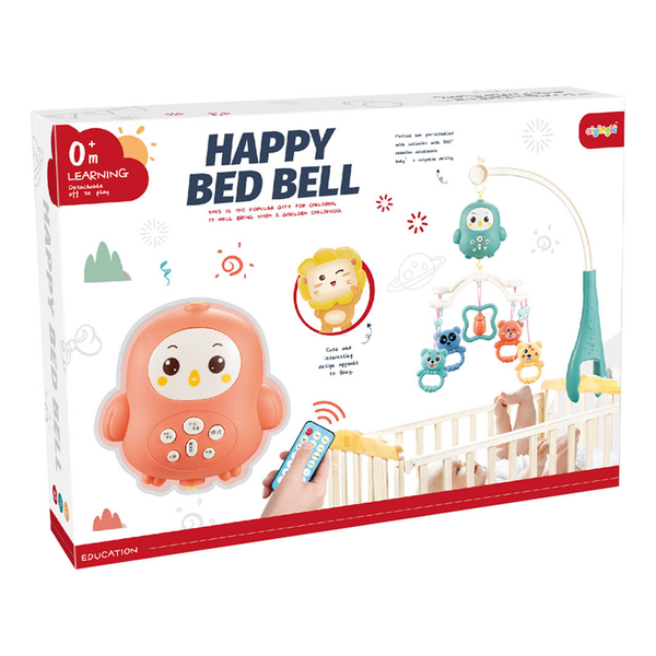 Happy Bed Bell with Remote Control - Pink