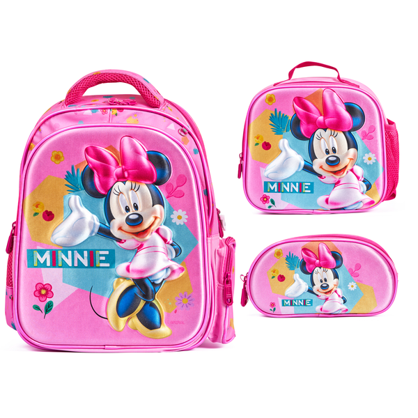 Minnie 3-in-1 School 3D Backpack Set