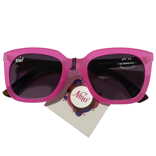 Cat Eye Pink Frame Leopard Print Handle Sunglasses