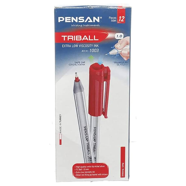 Pensan Triball Red Pen 1.0 MM