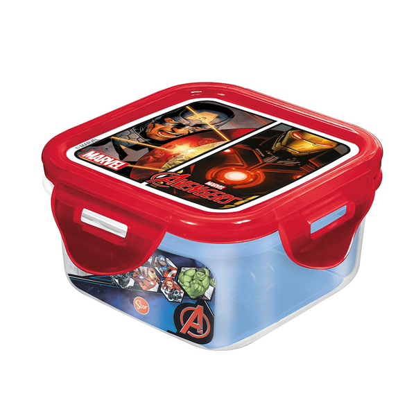 Stor Avengers Square Hermetic Food Container 290 ML
