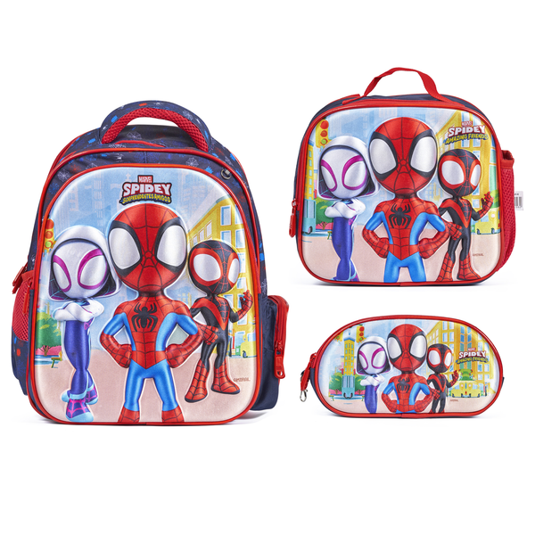 Spidey & His Amazing Friends 3-in-1 School 3D Backpack Set