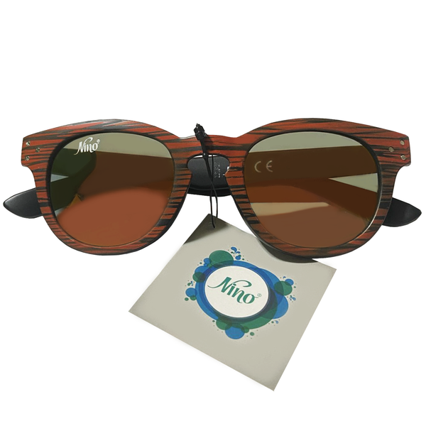 Orange Horizontals Matte Frame Sunglasses