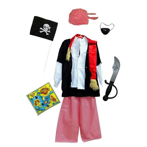 Pirate Boys' Costume with Accessories (3-7 Years)