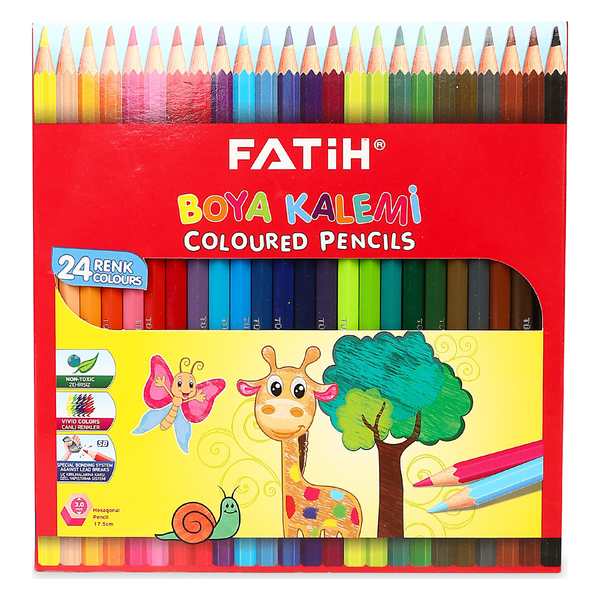 Fatih Wooden Colored Pencils - 24 Colors