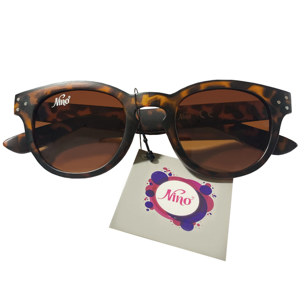 Brown Leopard Print Matte Frame Sunglasses