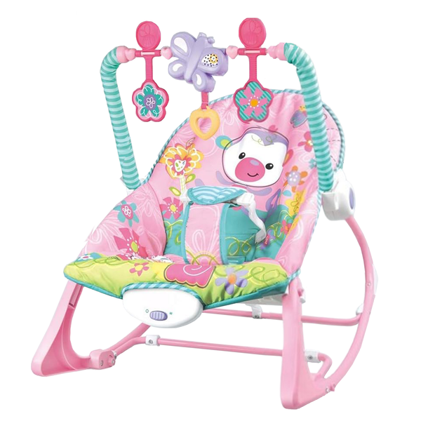 Infant to Toddler Recliner Rocker With Soothing Vibration - Pink