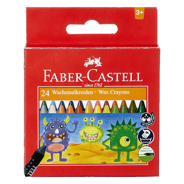 Faber-Castell Wax Crayons - Pack of 24