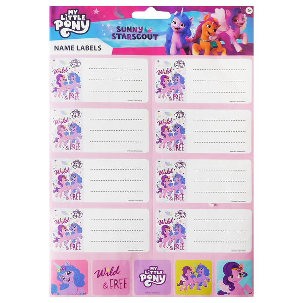 My Little Pony School Label Name Tag