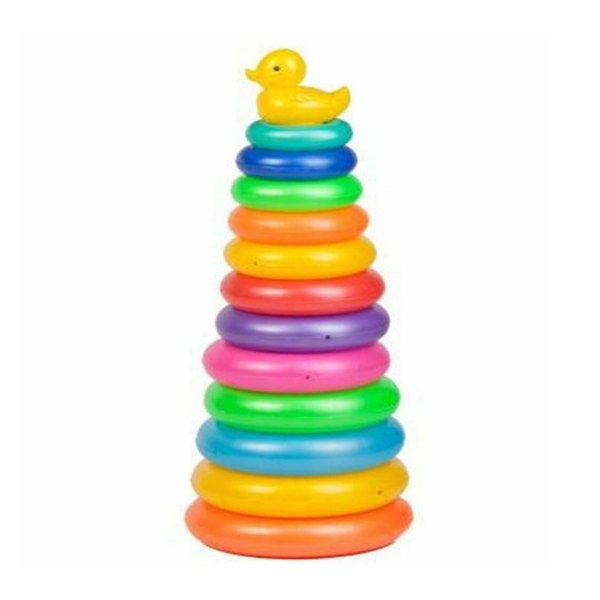 Duck Stacking Ring - 12 Multicolor Rings