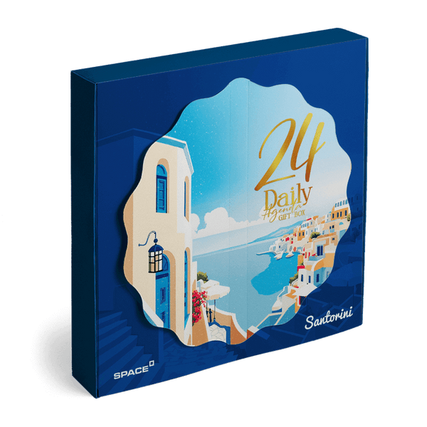 Santorini 2024 Daily Agenda Gift Box Perfect Binding