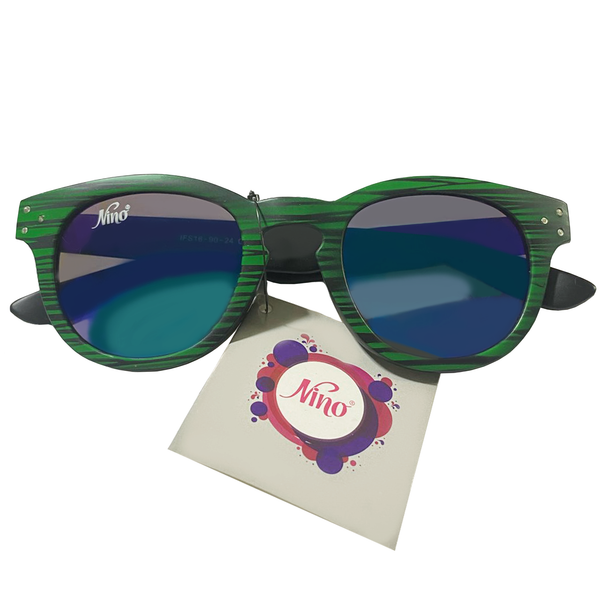 Green Horizontals Matte Frame Sunglasses