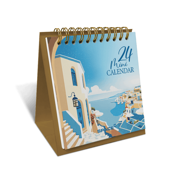 Santorini 2024 Mini Desk Calendar