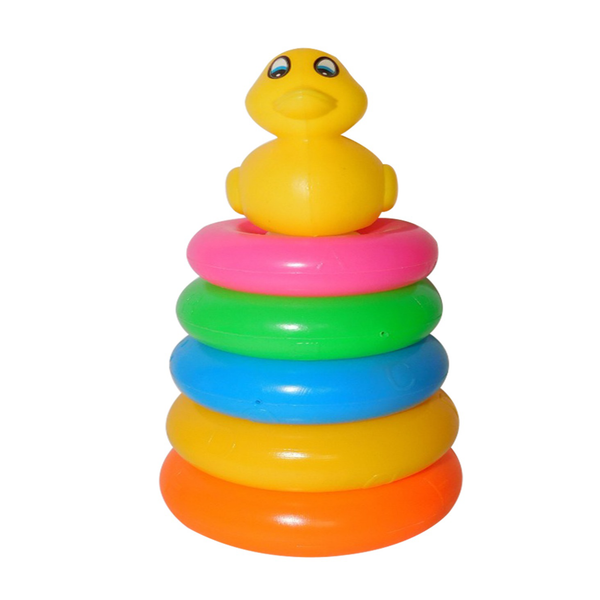 Duck Stacking Ring - 5 Multicolor Rings