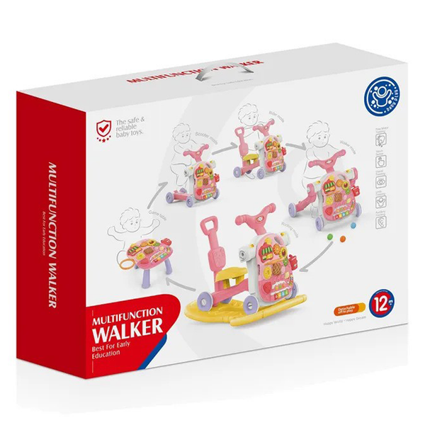 Huanger 5-in-1 Baby Multifunction Walker - Pink