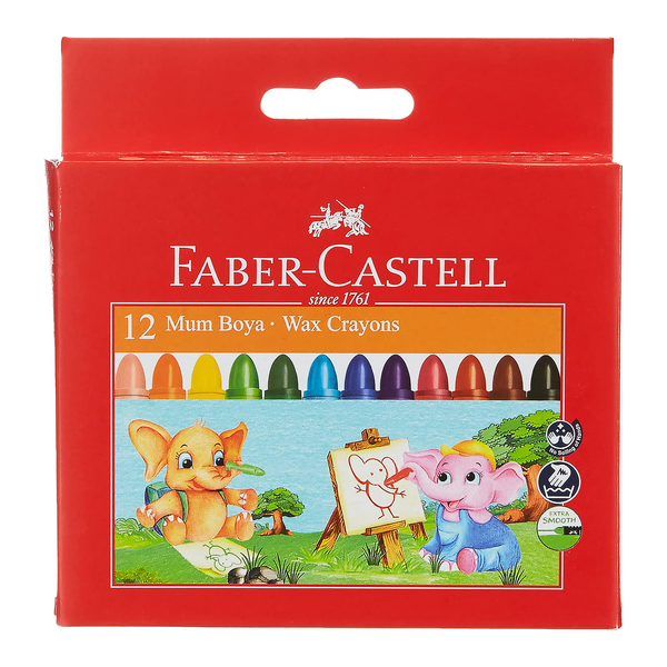 Faber-Castell Jumbo 9 CM Wax Crayons - Set of 12