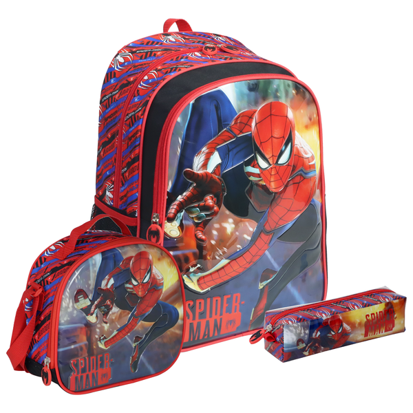 Spiderman 3-in-1 Backpack School Set 16"