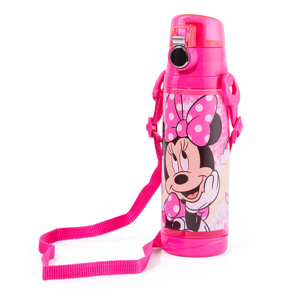 Minnie Plastic Bottle with Strap 600 ML