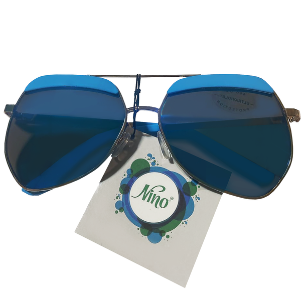 Geometric Blue Unisex Sunglasses