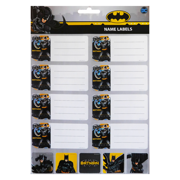 Batman School Label Name Tag