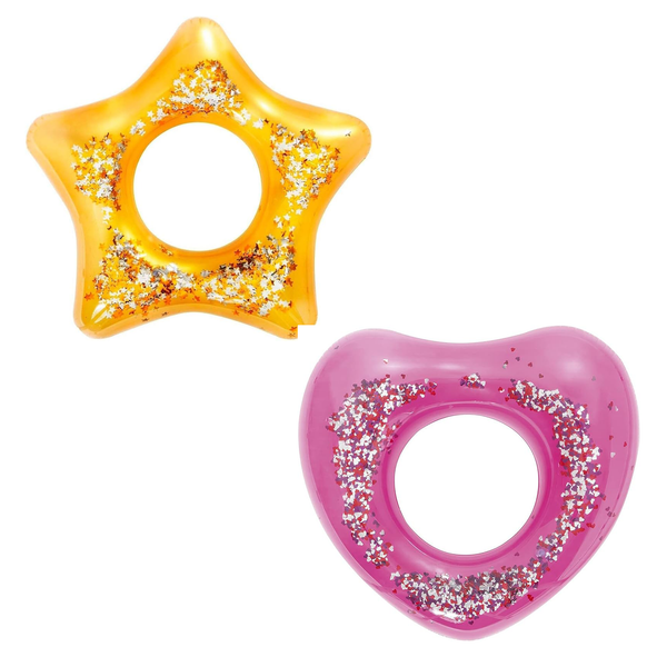 Bestway Glitter Fusion Swim Ring - 91CM (Assorted Shape)