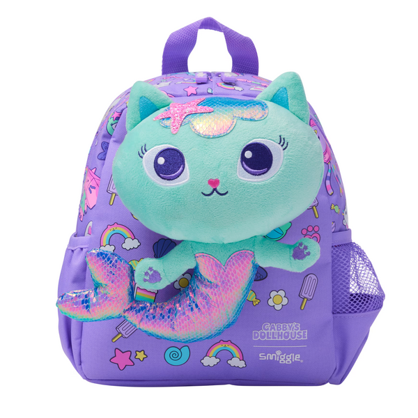 Smiggle MerCat Gabby's Dollhouse Teeny Tiny Backpack 10" With Removable Plush Toy