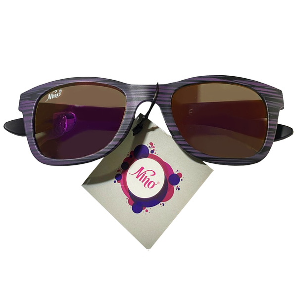 Purple Horizontals Matte Frame Sunglasses