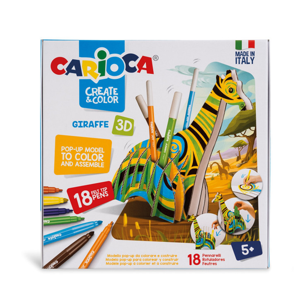 Carioca Create & Color 3D Giraffe Pop-Up Model