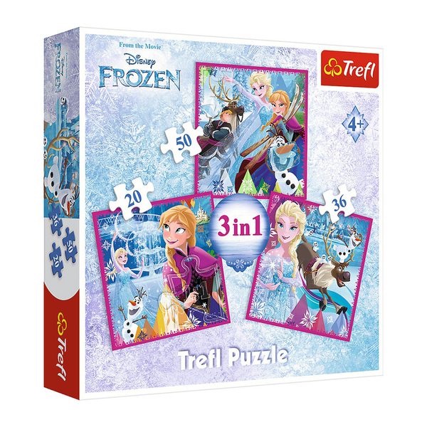 Frozen La Reine des Neiges 3-in-1 Puzzle (106 Pcs)