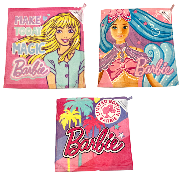 Barbie Mini Cotton Towel 30 X 30 CM (Assorted Design)
