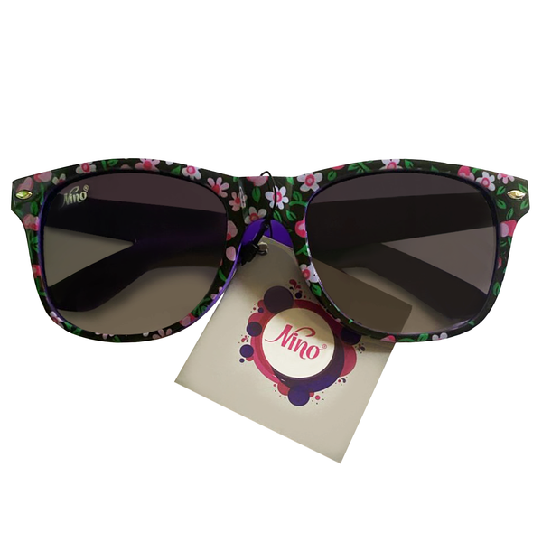 Cat Eye Purple Floral Frame Sunglasses