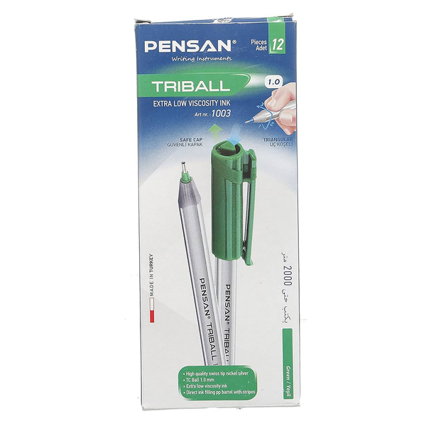 Pensan Triball Green Pen 1.0 MM