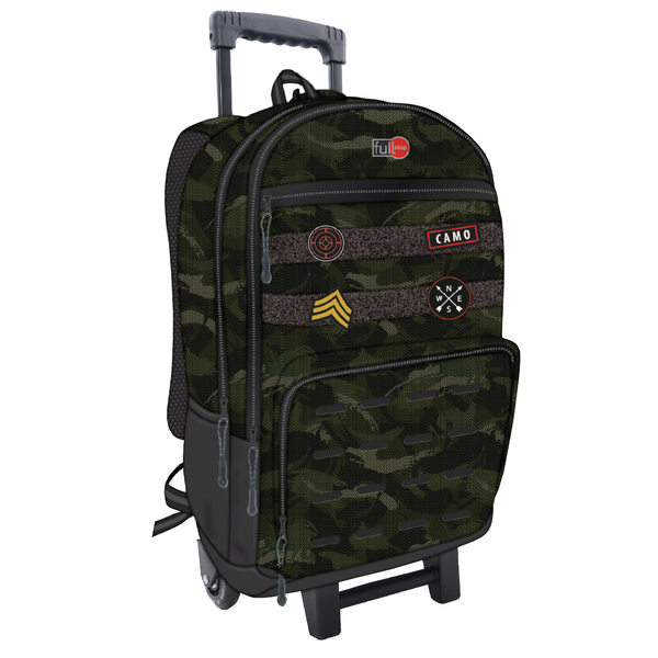 Full Stop Green Camo 2-in-1 Trolley Bag Set 19"