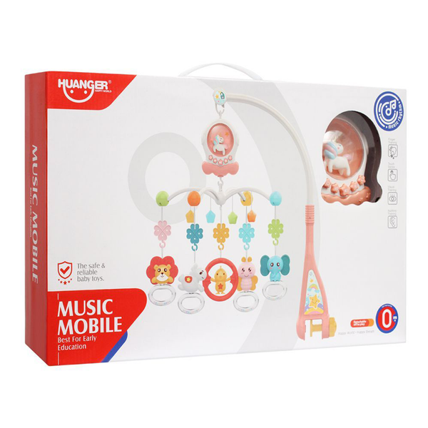 Huanger Unicorn Music Mobile with Light & Music (Pink)