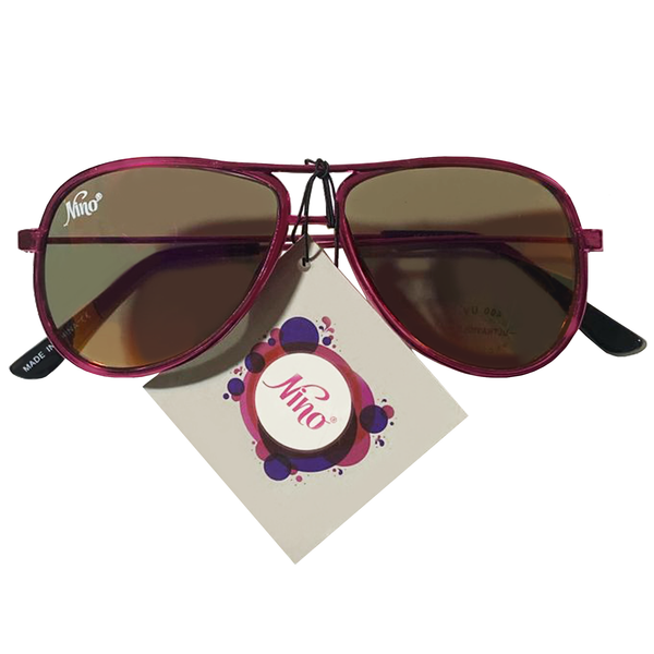 Metallic Pink Aviator Sunglasses