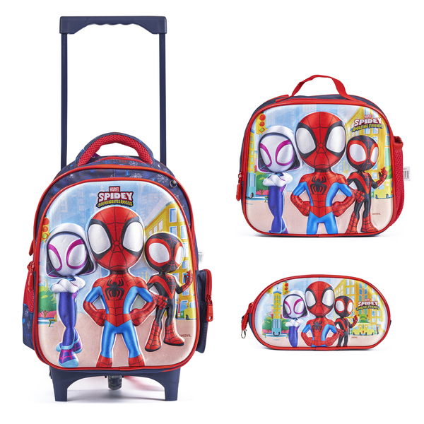 Spidey & His Amazing Friends 3-in-1 School 3D Trolley Bag Set