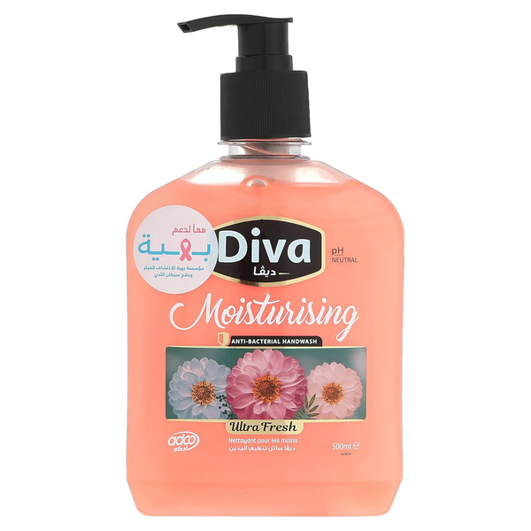 Diva Moistruizing Anti-Bacterial Handwash Ultra Fresh - 500 ML