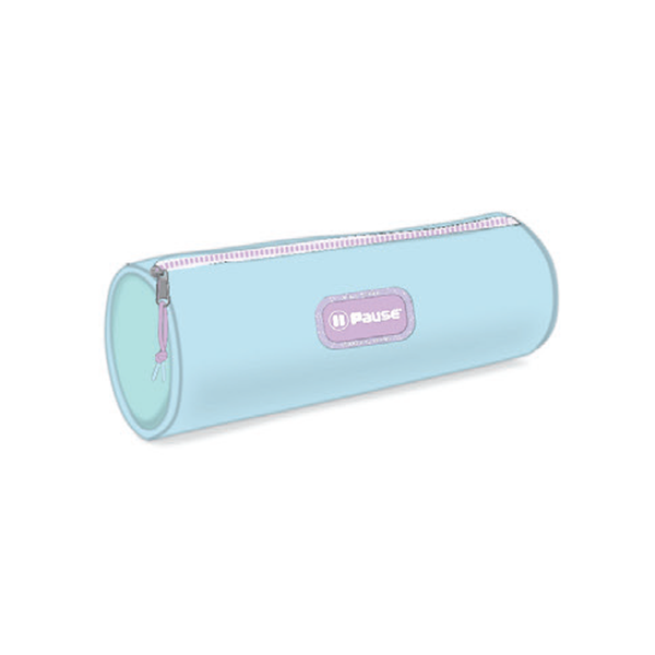 Pause Pastel Pals: Blue Bunny Keychain Pencil Case