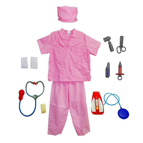 Nurse Girls' Costume with Accessories (3-8 Years)